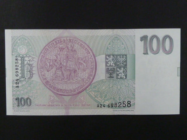 100 Kc 1993 s. A 24, Baj. CZ 5