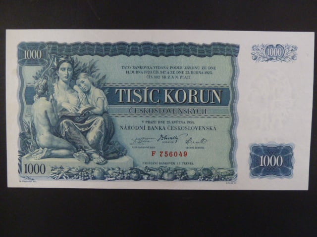 1000 Kč 25.5.1934, série F