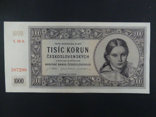 1000 Kčs 16.5.1945 série A 06