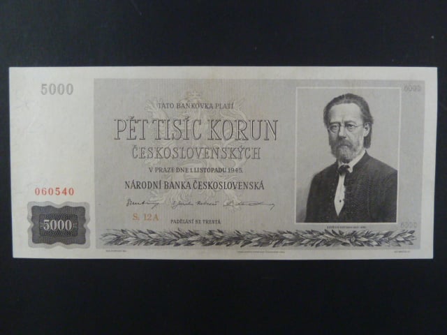 5000 Kčs 1.11.1945 série 12 A