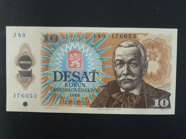 10 Kčs 1986 s. J 49