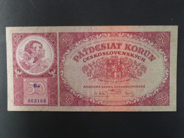 50 Kč 1.10.1929, serie Ba