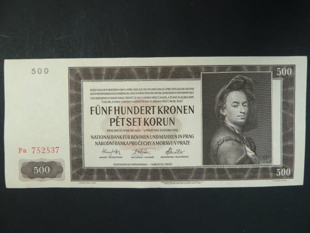 500 K 24.2.1942, série Fa II. vydání