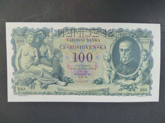 100 Kč 10.1.1931, serie Yb, II.vydání, perf. SPECIMEN