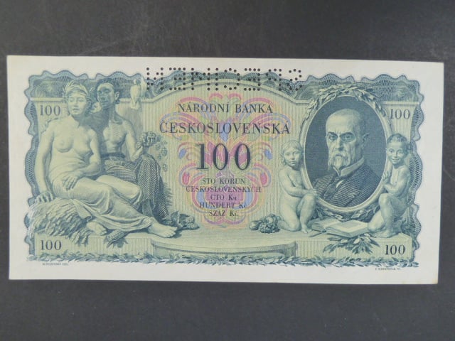 100 Kč 10.1.1931, serie Va, II.vydání, perf. SPECIMEN