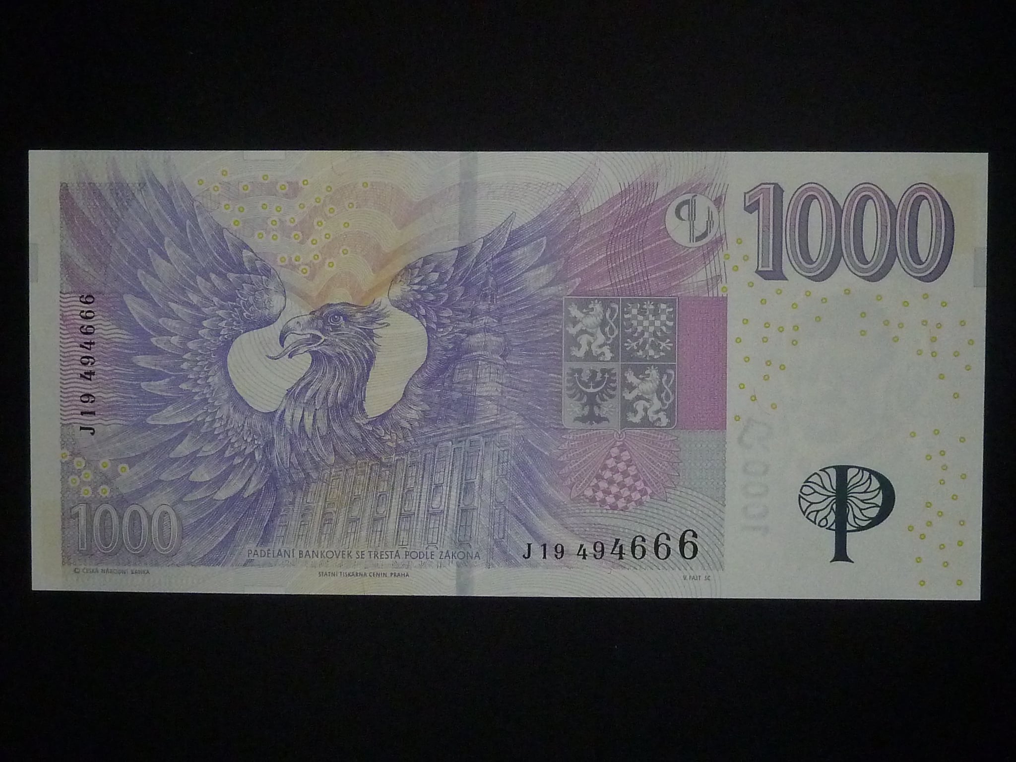 1000 Kč 2008 série J 19