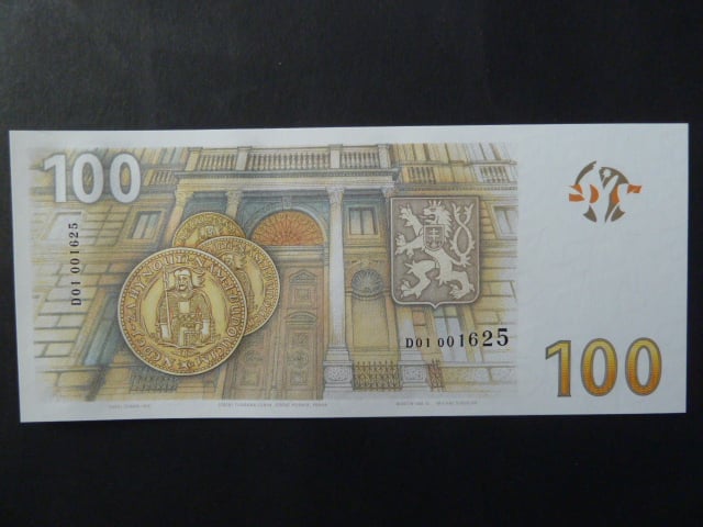 Pamětní tisk z nevydaného oceněného návrhu 100 Kč 2019 série D01 od Karla Zemana k 100.výročí budování české měny, motiv s Rašínem, dárkový obal, náklad série D - 500ks