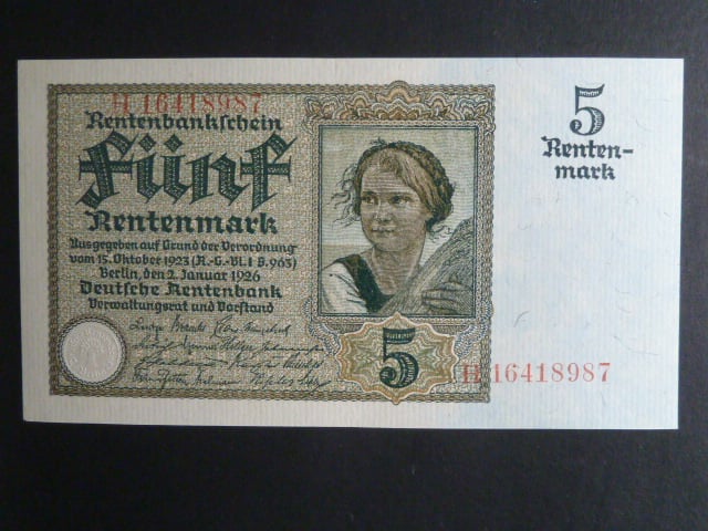 Německo, 5 Rtm 1926 série H, 8-mi místný číslovač