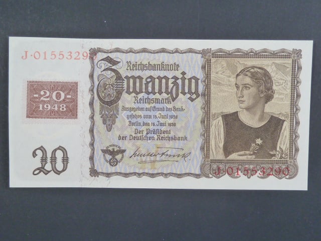 DDR - 20 DM 1948 (1939) s kolkem