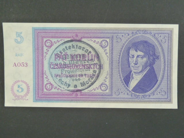 5 K 1938 série A 053, ruční přetisk