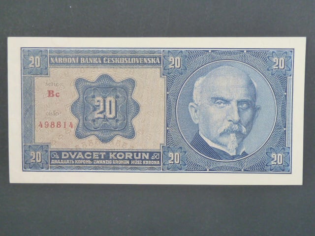 20 Kč 1.10.1926 série Bc, tisk Haase Praha