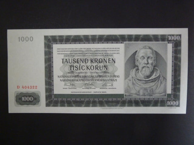 1000 K 8.7.1942 série D, I. vydání