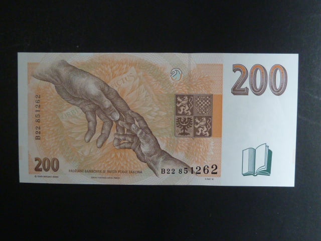 200 Kč 1996 s. B 22, Baj. CZ 14, Pi. 13