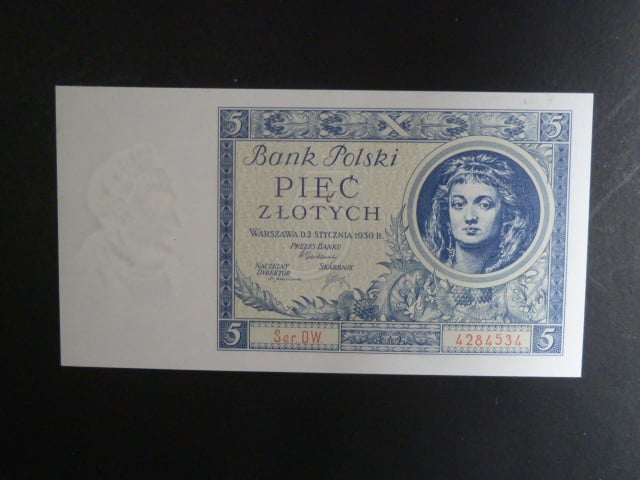 Polsko, 5 Zl 1930 série DW.