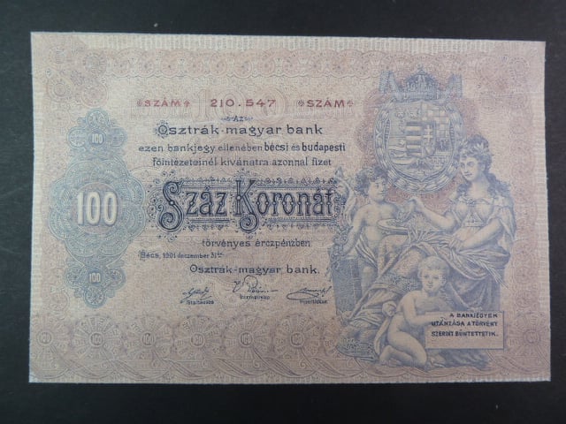 100 K 1901, nepřijatý návrh, jednostranná