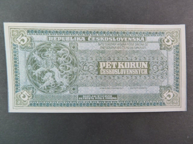 5 Kč 1919, návrh, jednostranná