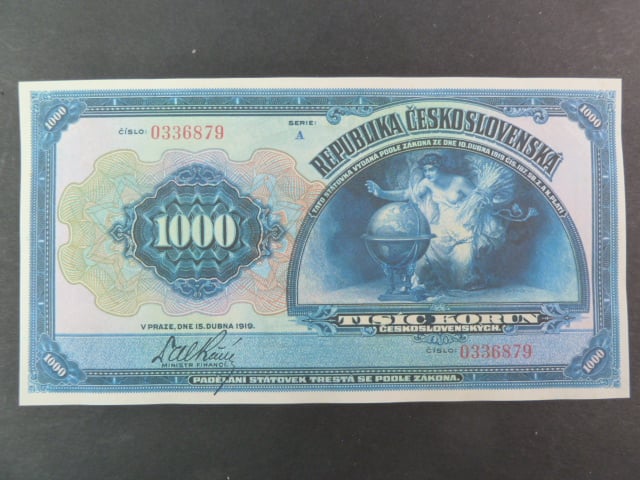 1000 Kč 1919, oboustranná