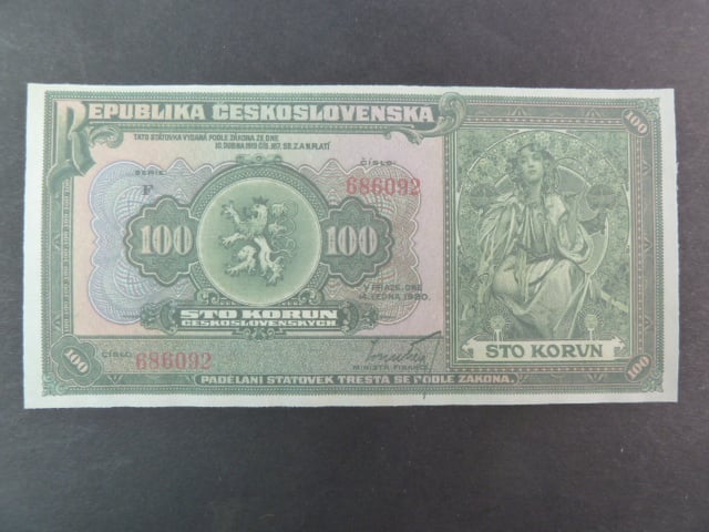 100 Kč 1920, oboustranná