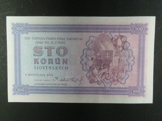 100 Ks 1945, nevydaná, růžová, oboustranná