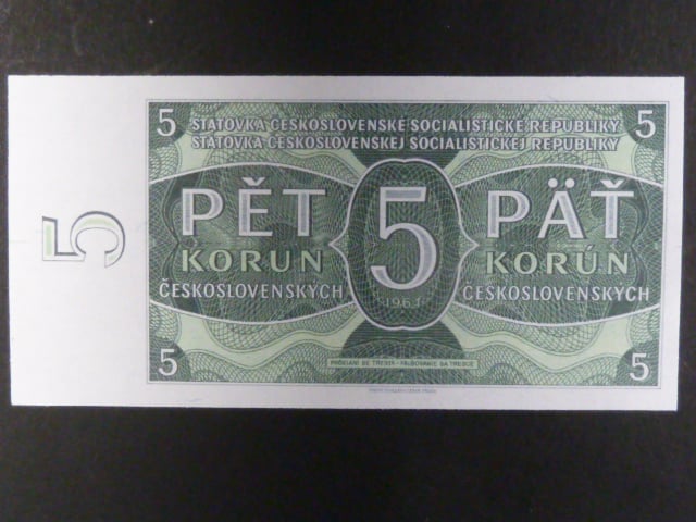 5 Kčs 1964, nevydaná, oboustranná