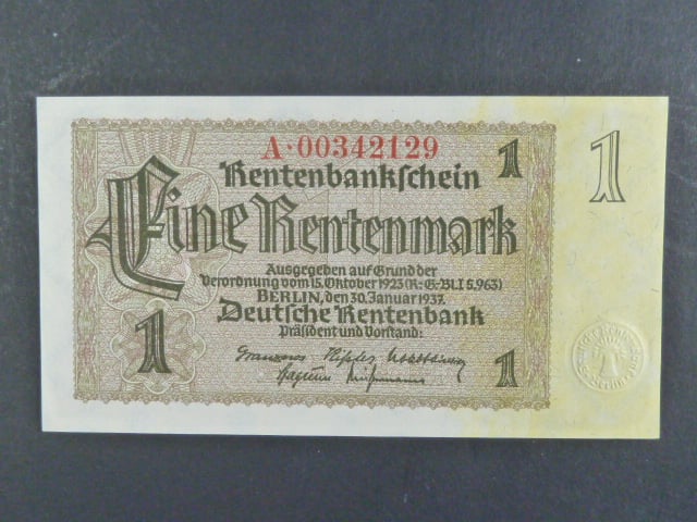 Německo, 1 Rtm 1937 série A, 8-mi místný firemní číslovač, Ba. D11c