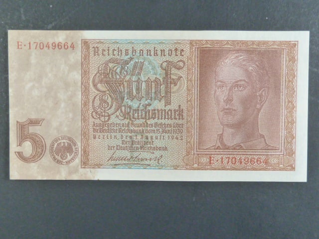 Německo, 5 Rtm 1942 série E, 8-mi místný číslovač, Ba. D1b