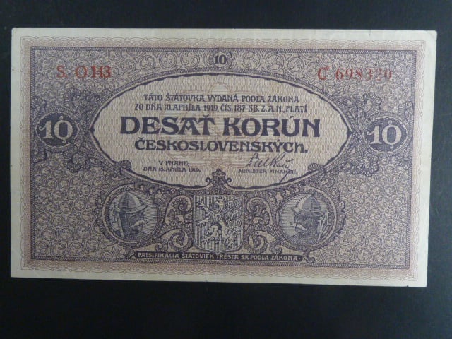 10 Kč 1919 série O 143