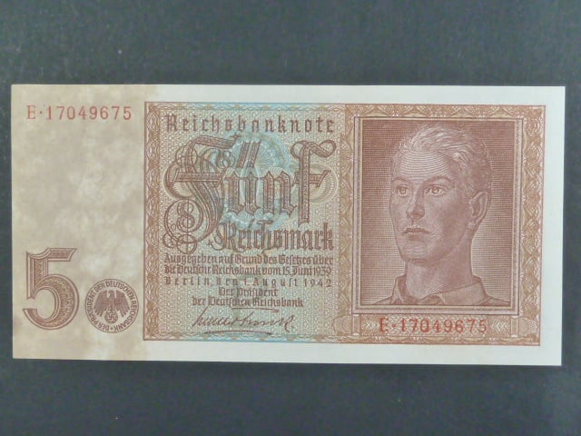 Německo, 5 Rtm 1942 série E, 8-mi místný číslovač, Ba. D1b