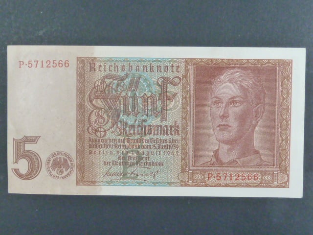 Německo, 5 Rtm 1942 série M, 7-mi místný číslovač, Ba. D1a