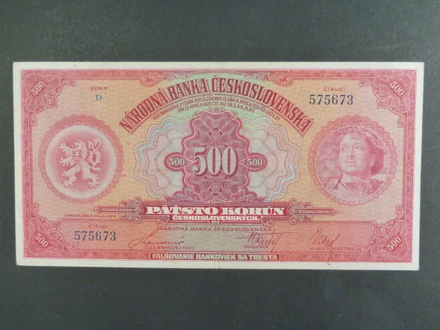 500 Kč 2.5.1929 série D, Ba. 23c