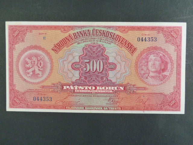 500 Kč 2.5.1929 série E, Ba. 23c