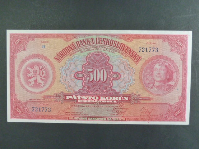 500 Kč 2.5.1929 série H, Ba. 23c
