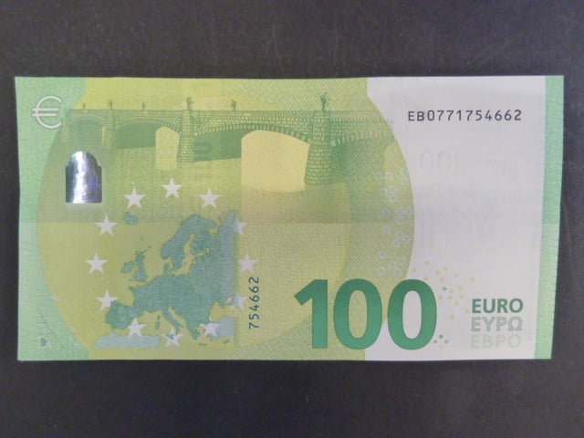 100 Euro 2019 s.EB, Slovensko podpis Lagarde, E016