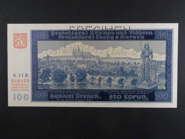 100 K 1940, série 11 B I. vydání, perf. SPECIMEN