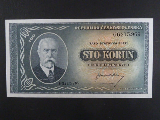 100 Kčs 1945 série GG