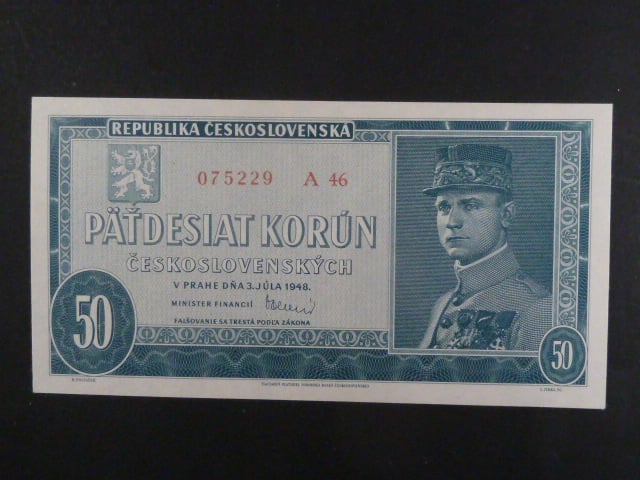 50 Kčs 3.7.1948, serie A 46