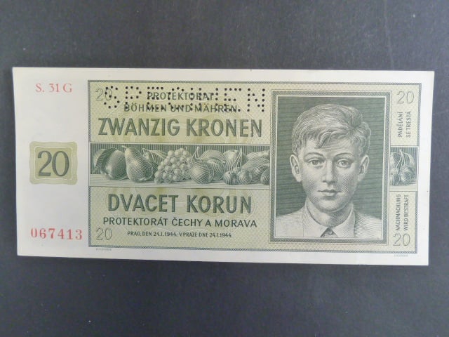 20 K 24.1.1944, série 31 G, perf. SPECIMEN