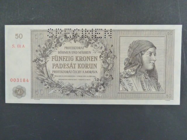 50 K 25.9.1944 série 01 A perf. SPECIMEN