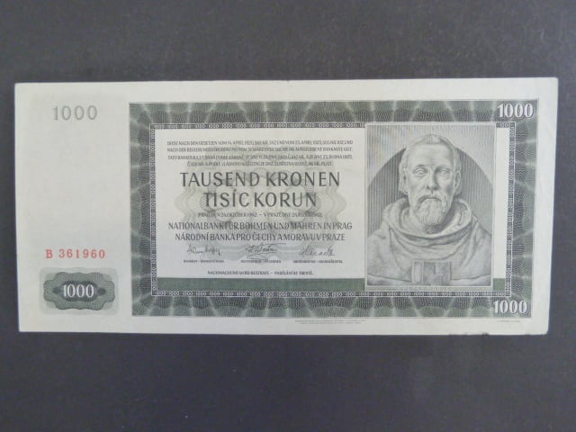 1000 K 8.7.1942 série B, I. vydání