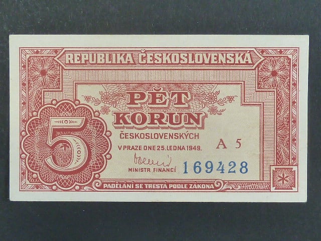 5 Kčs 25.1.1949 série 5