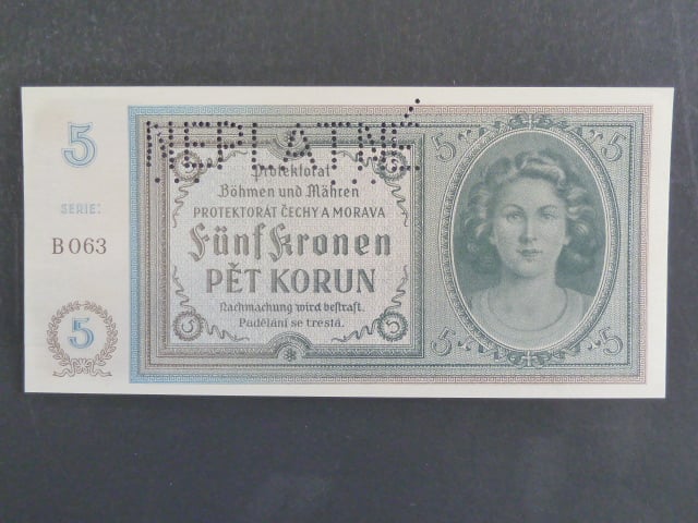5 K 1940, série B 063, perf. NEPLATNÉ