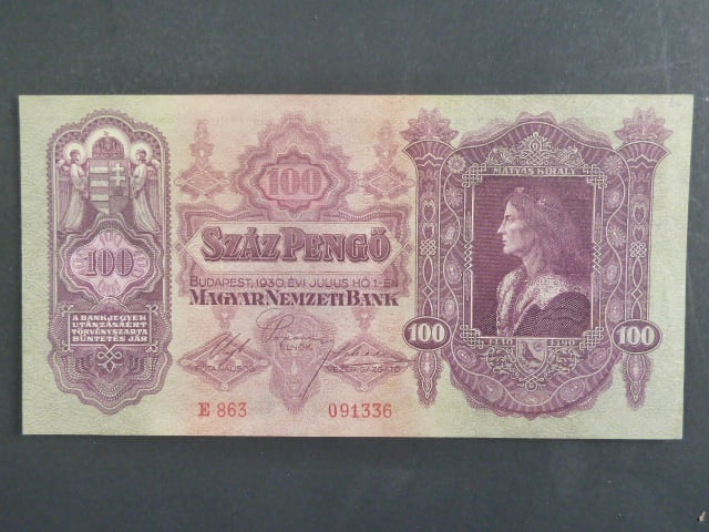 Maďarsko, 100 Pengö 1930 série E 863