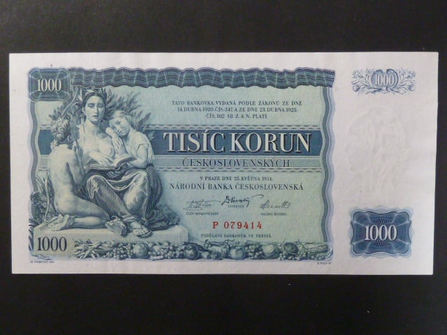 1000 Kč 25.5.1934, série P