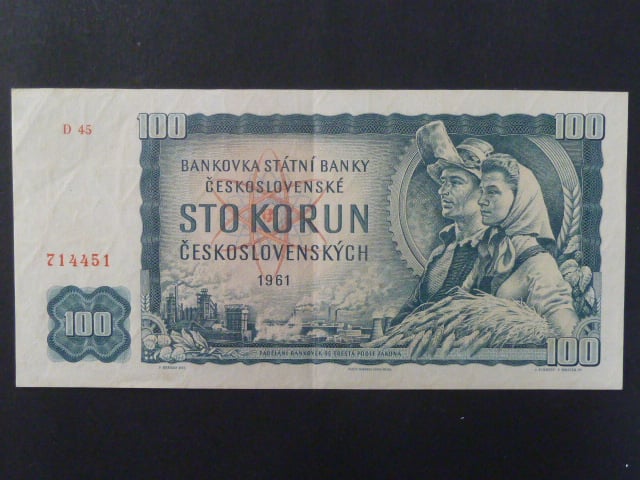100 Kčs 1961 série D 45 - náhradní série