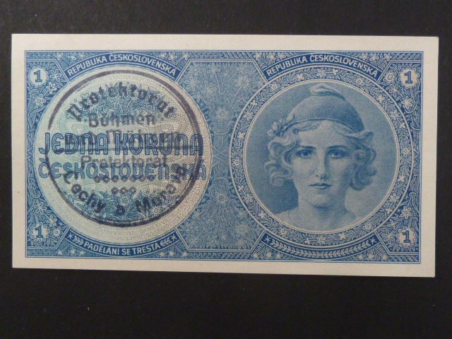 1 K 1938 série A 003, ruční přetisk