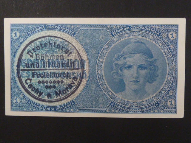 1 K 1938 série A 004, ruční přetisk