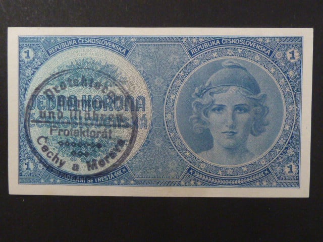 1 K 1938 série A 005, ruční přetisk