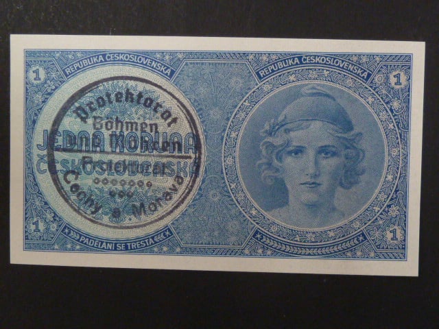 1 K 1938 série A 019, ruční přetisk