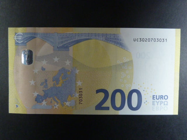 200 Euro 2019 s.UC, Francie podpis Mario Draghi, U002