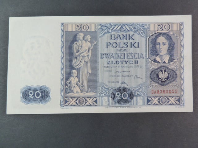 Polsko, 20 Zl 1936 série DA, Ba. PL 7